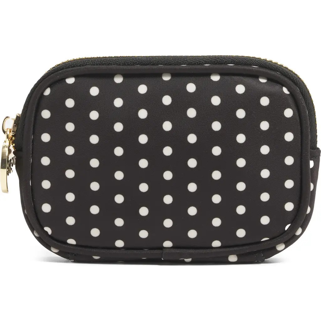 Stoney Clover Lane Micro Dot Print Nylon Pouch in Small Dot Black Base at Nordstrom | Nordstrom