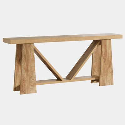 70.9" Farmhouse Wood Console Table, Brown | Target