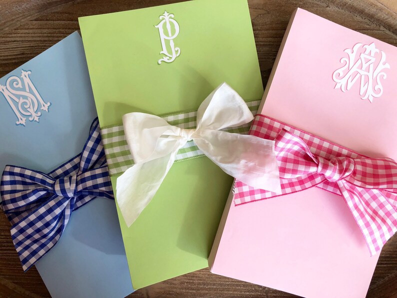 2-Letter Couture Note Pads | Etsy (US)