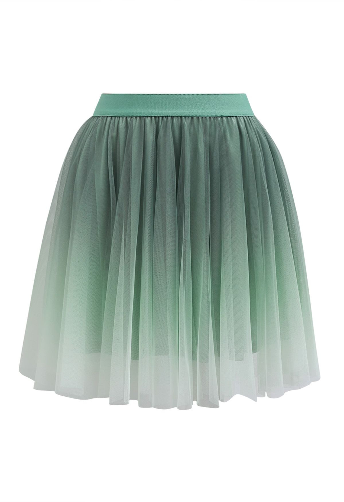 Flowy Ombre Mesh Tulle Mini Skirt in Mint | Chicwish