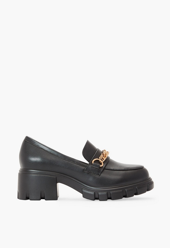 Leli Chain Detail Lug Sole Loafer | JustFab