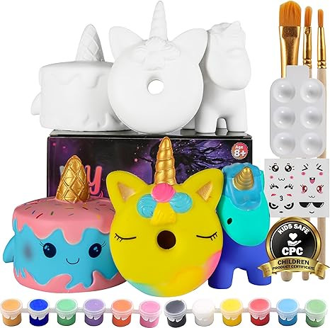 Jim&Gloria Paint Your Own Squishies, Jumbo Squishy Gifts for Girls and Boys 8 9 10 11 12 13 14, A... | Amazon (US)