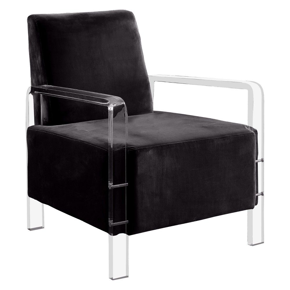 Crider Contemporary Acrylic Frame Accent Chair Black - HOMES: Inside + Out | Target