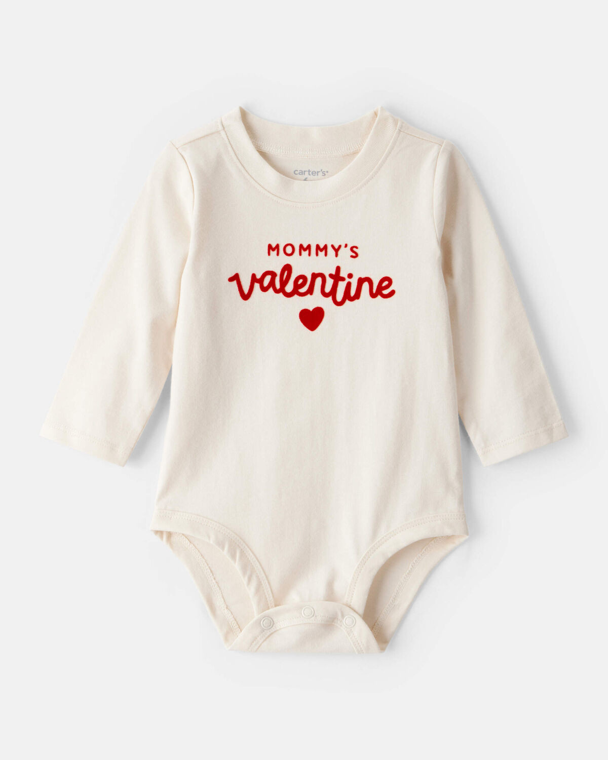Baby Boy Mommy's Valentine Long-Sleeve Graphic Bodysuit - Cream | Carter's Inc