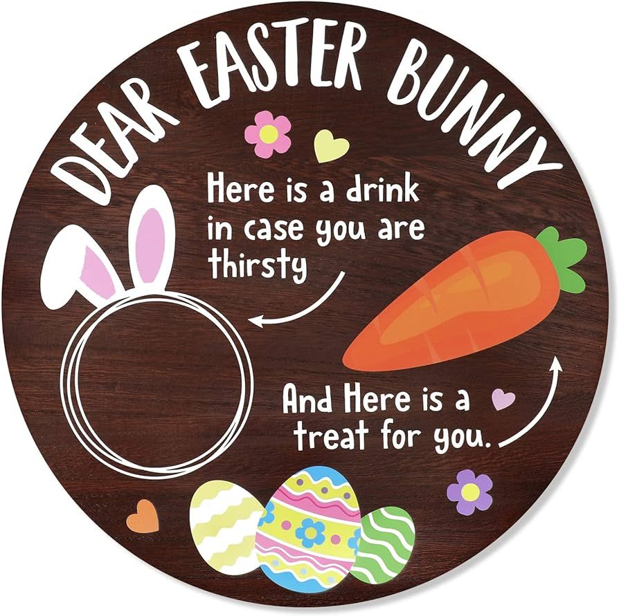 Easter Bunny Tray Carrot and Treat Tray Easter Cookie Plate Snack Serving Tray Cutting Board Tray... | Amazon (US)