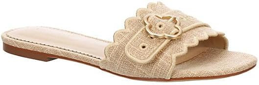 Michael By Michael Shannon Corali - Women's Open Square Toe One-Band Flat Slide Sandals | Amazon (US)