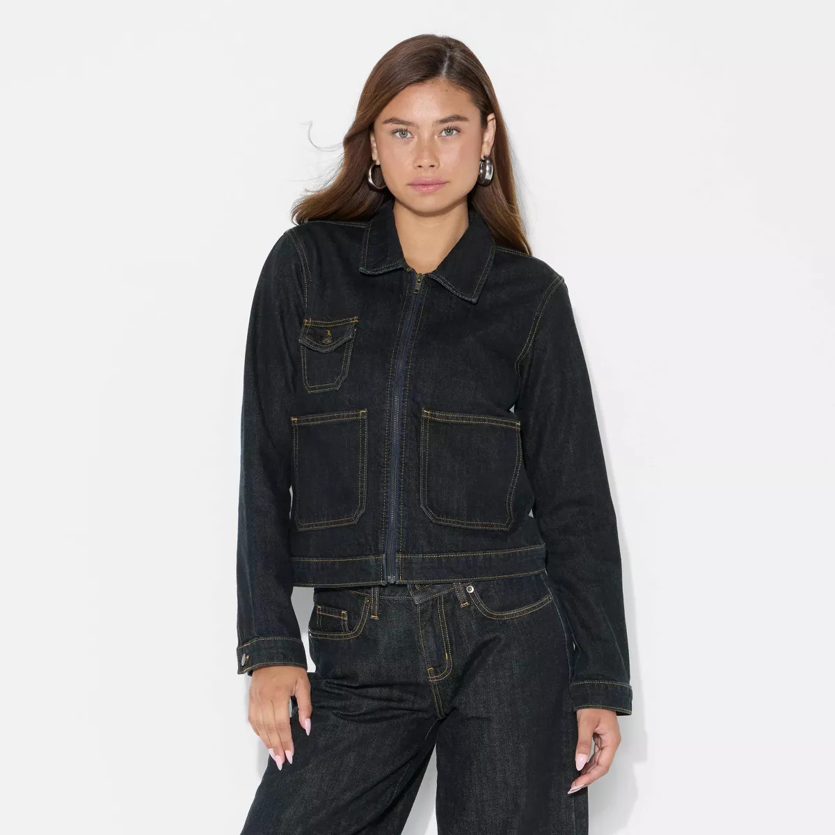 Women's Denim Utility Jacket - Wild Fable™ | Target