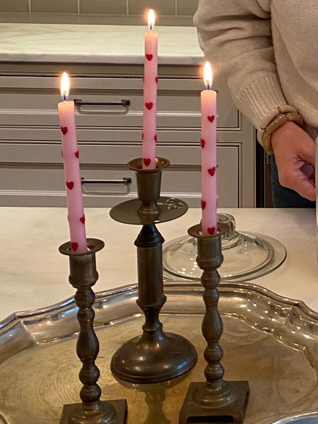 Heart taper candles 