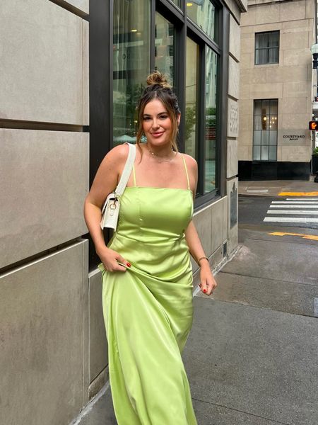 Light green maxi dress (straps removable!) wearing large tall 🥝☀️ wedding guest dress, maxi dress for date night, vacation :) 

#LTKwedding #LTKstyletip