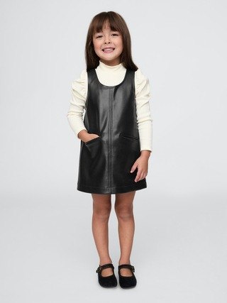 babyGap Vegan Leather Jumper Dress | Gap (CA)