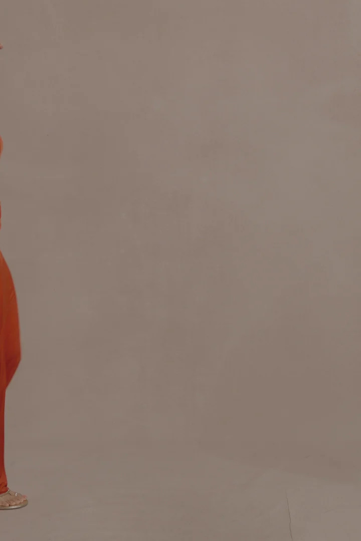 Kaida Slinky Maxi Dress With Hardware - Burnt Orange | MESHKI US