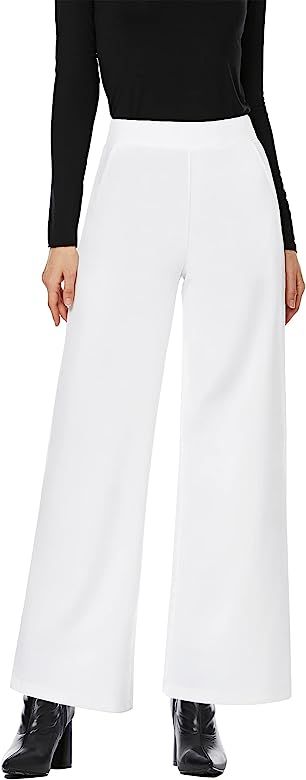 MISS MOLY Women's High Waist Wide Leg Palazzo Pants Business Casual Stretch Trousers Dress Pants | Amazon (US)