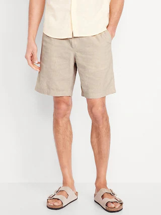 Linen-Blend Jogger Shorts -- 7-inch inseam | Old Navy (US)