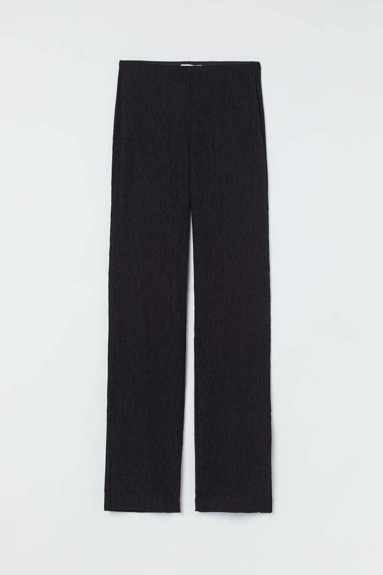 Gecrinkelte Hose mit Schlitz | H&M (DE, AT, CH, NL, FI)