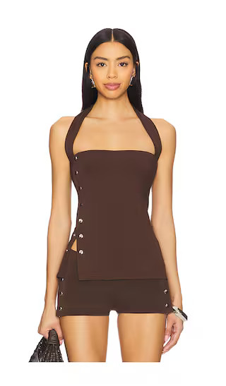 Snap Top in Chocolate | Revolve Clothing (Global)