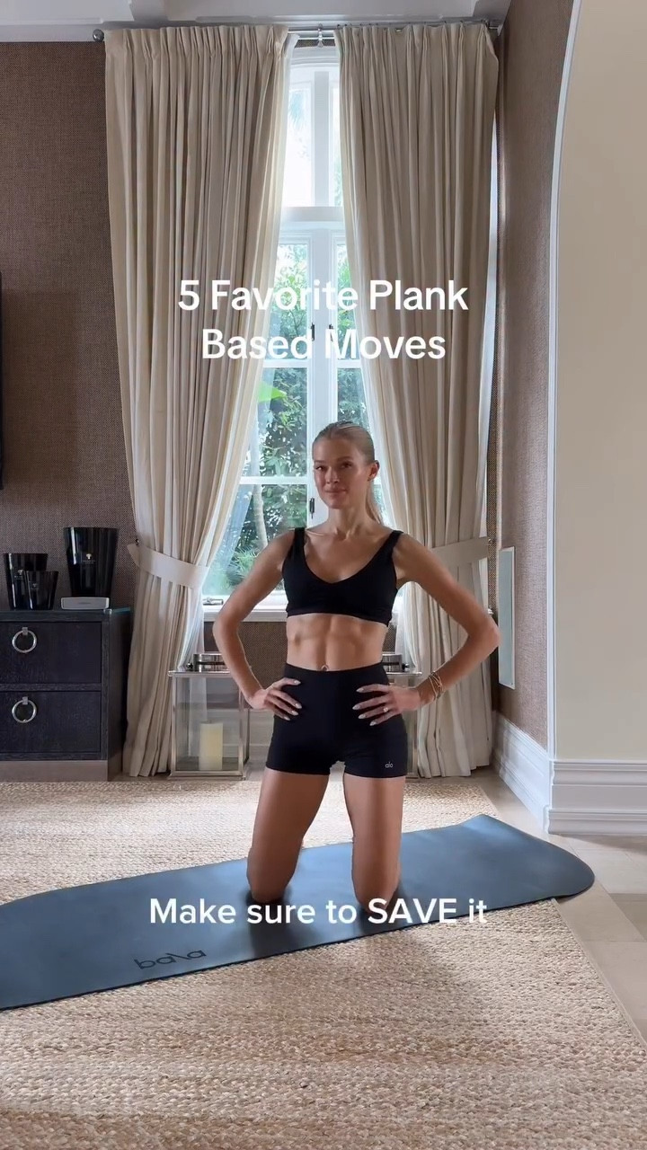 5 plank moves I always incorporate into my workouts. I love plank-based exercises because they not only build visible definition, but also strengthen those deep core muscles we all need — the ones responsible for posture, stability, and overall strength. After pregnancy, those muscles often get weak or loose, so rebuilding them is so important. These are some of my favorites. 💪✨

#plankworkout #planks #abworkout