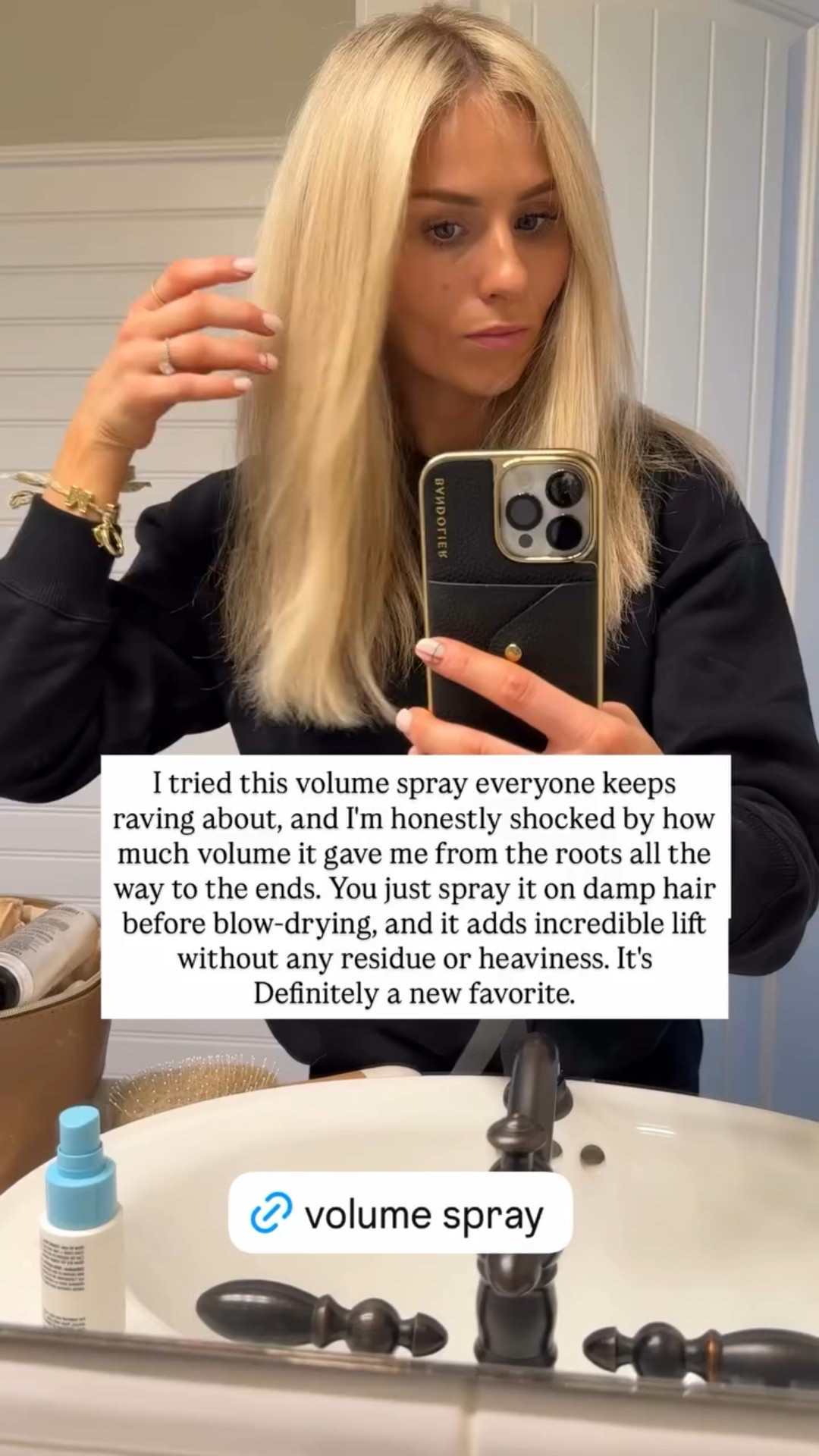 I tried this volume spray everyone keeps raving about, and I'm honestly shocked by how much volume it gave me from the roots all the way to the ends. You just spray it on damp hairbefore blow-drying, and it adds incredible lift without any residue or heaviness. It's Definitely a new favorite.✨

#LTKBeauty #LTKmomlife #LTKselfcare
