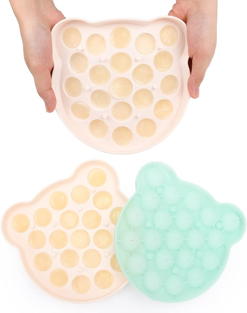 Frozen Breastmilk Cube Mold,100% Food Grade Silicone Ice Cube Tray with Lid,BPA Free Safe for Bab... | Amazon (US)