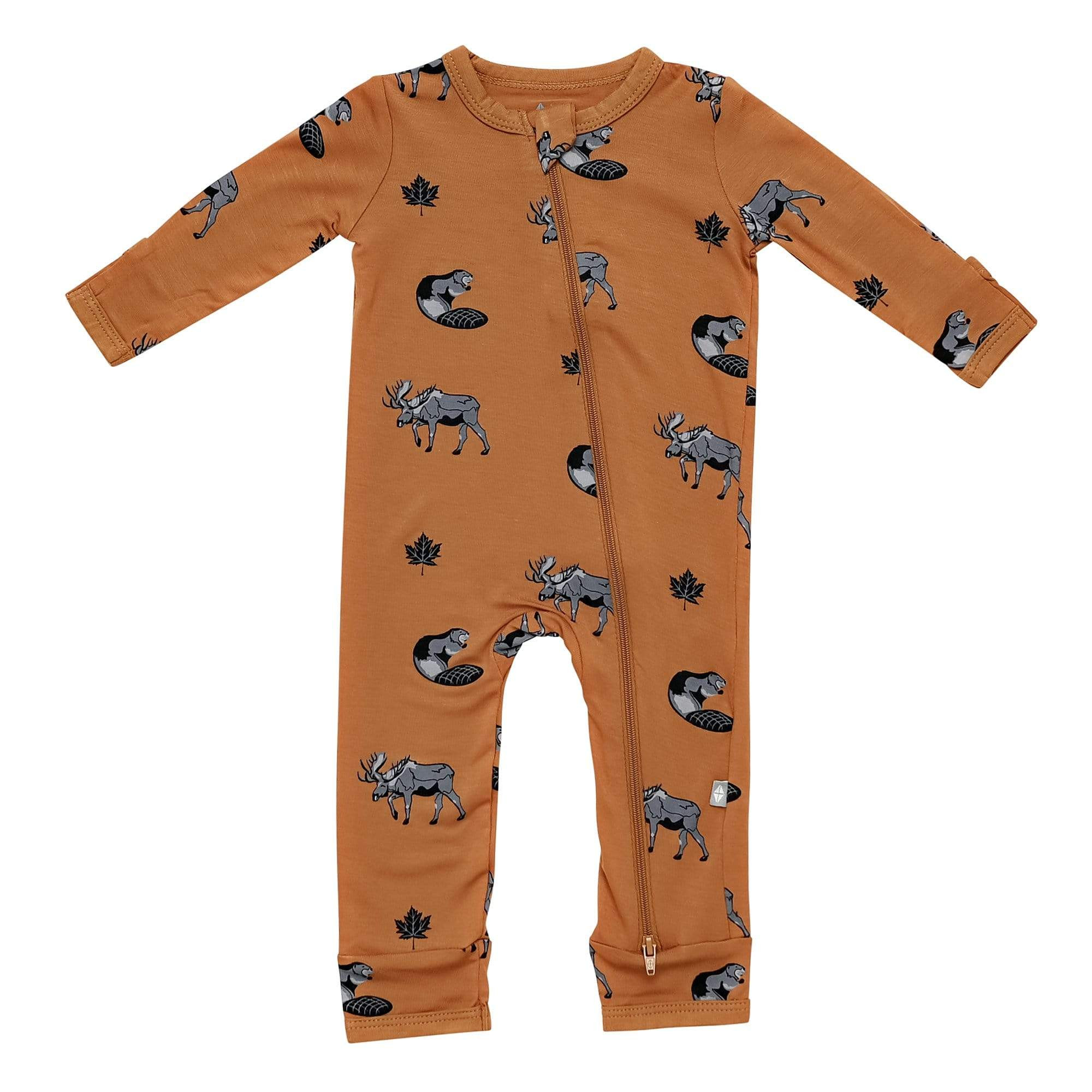 Printed Zippered Romper in Canadian | Kyte BABY