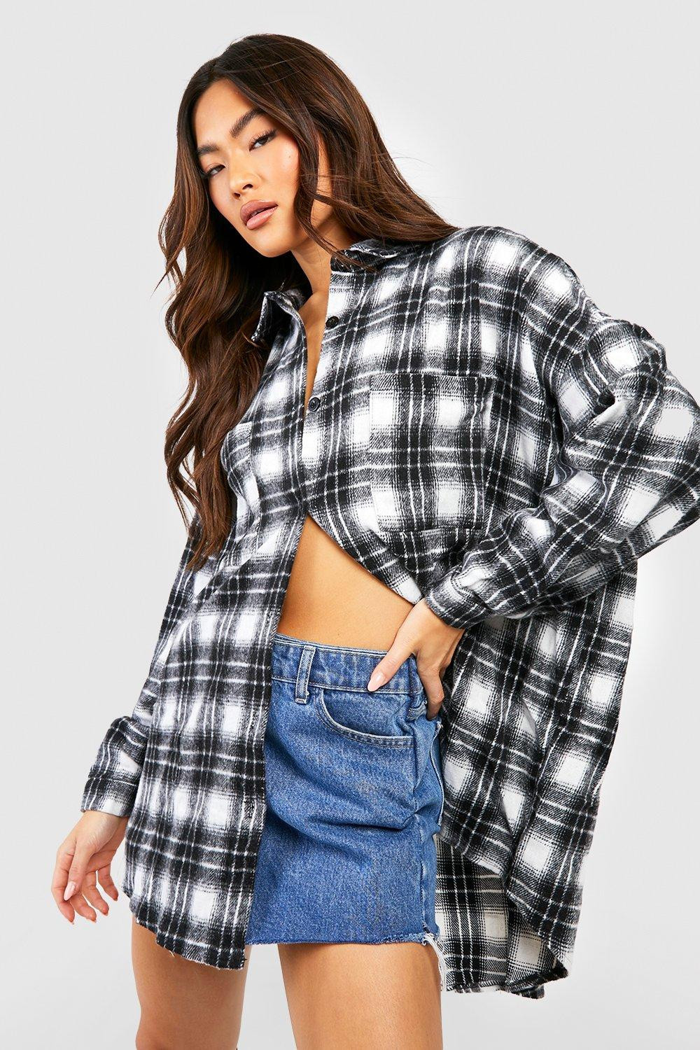 Oversized Flannel Shirt | Boohoo.com (US & CA)