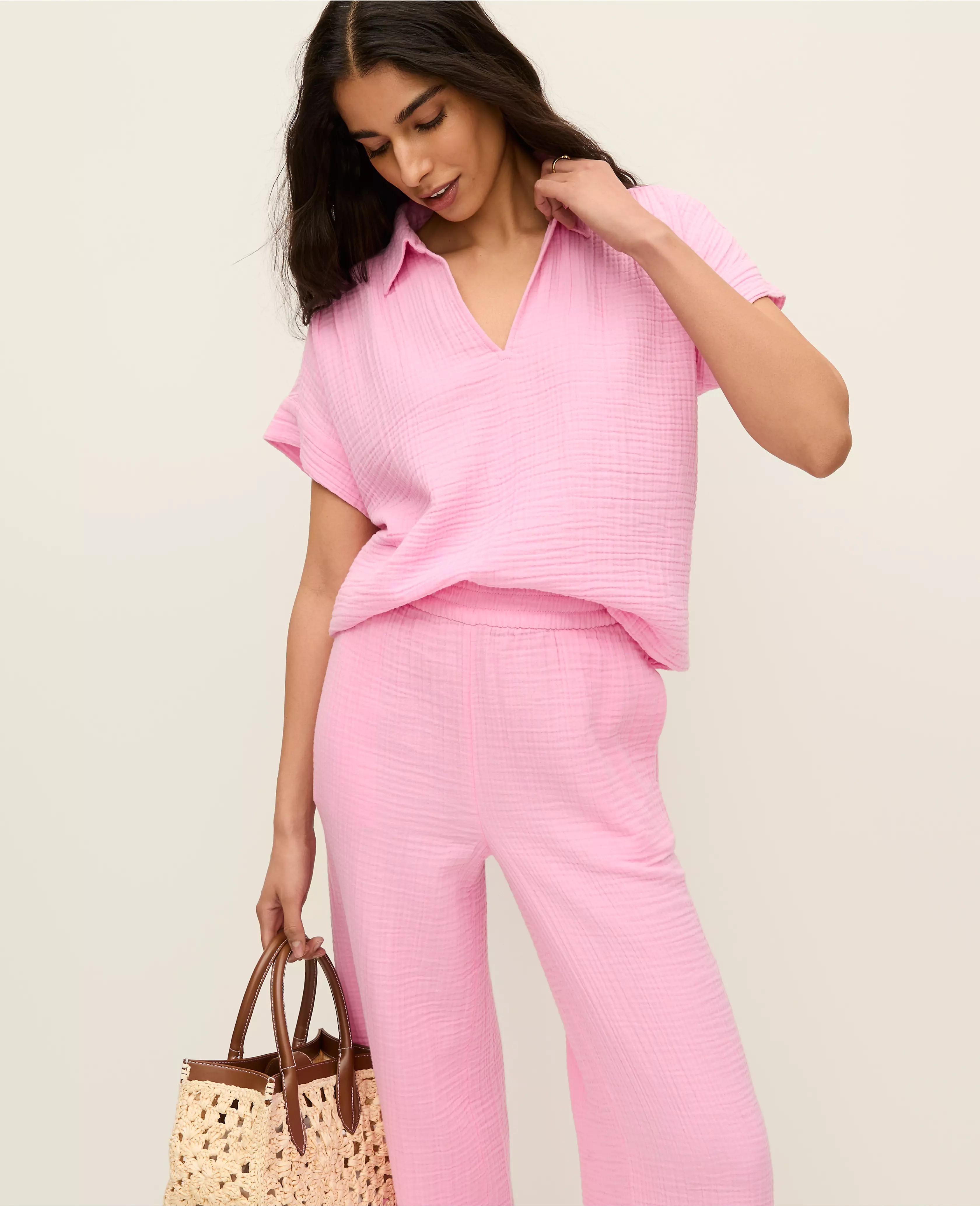 Relaxed Split Neck Blouse | Ann Taylor