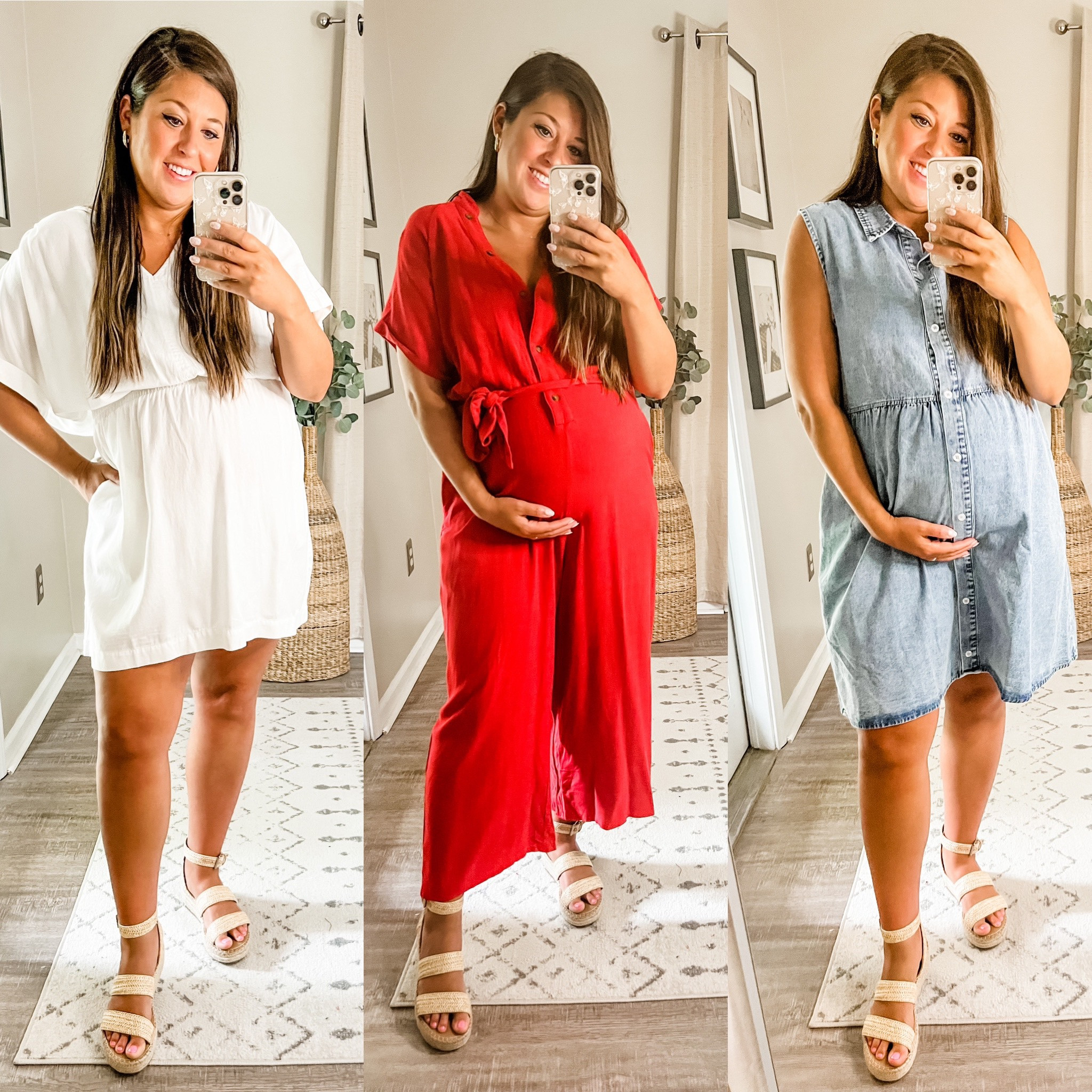 Red white and blue outfits, summer outfits, patriotic outfits, Memorial Day, 4th of July, summer outfits 

Sized up to xl in all for bump otherwise would get large (denim dress runs big — needed a large)

#LTKunder50 #LTKbump #LTKstyletip