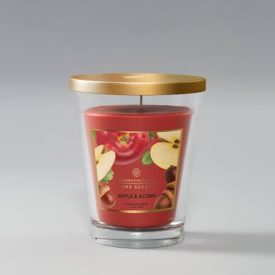 11.5oz Glass Jar Apple & Acorn Candle - Home Scents | Target