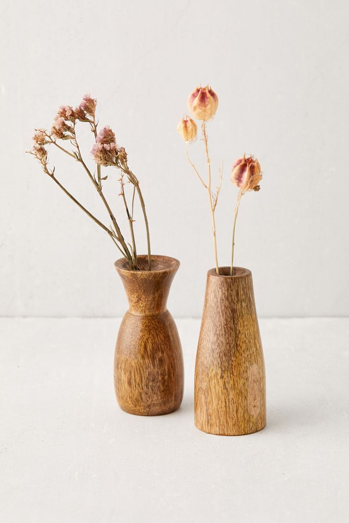 Gail Mini Cylinder Wood Vase | Urban Outfitters (US and RoW)