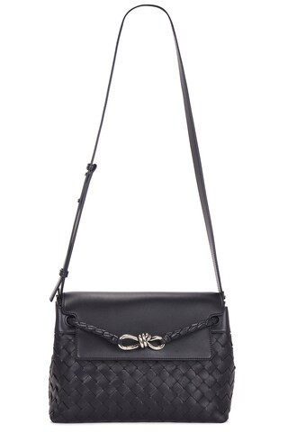 Bottega Veneta Small Andiamo Messenger Avenue in Black | FWRD 