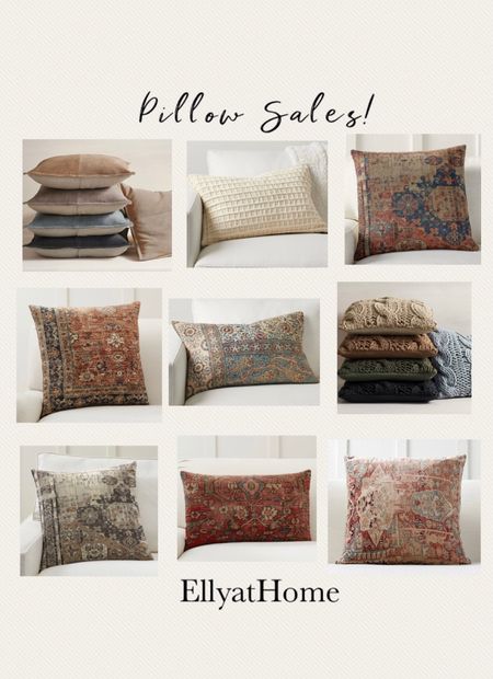 Throw pillows on sale at Pottery Barn. Choose textured, patterned, fall colors for fall styling. Living room, bedroom. Rich colors, neutrals. Classic, modern traditional, transitional, modern organic home style. 

#LTKhome #LTKunder50 #LTKsalealert