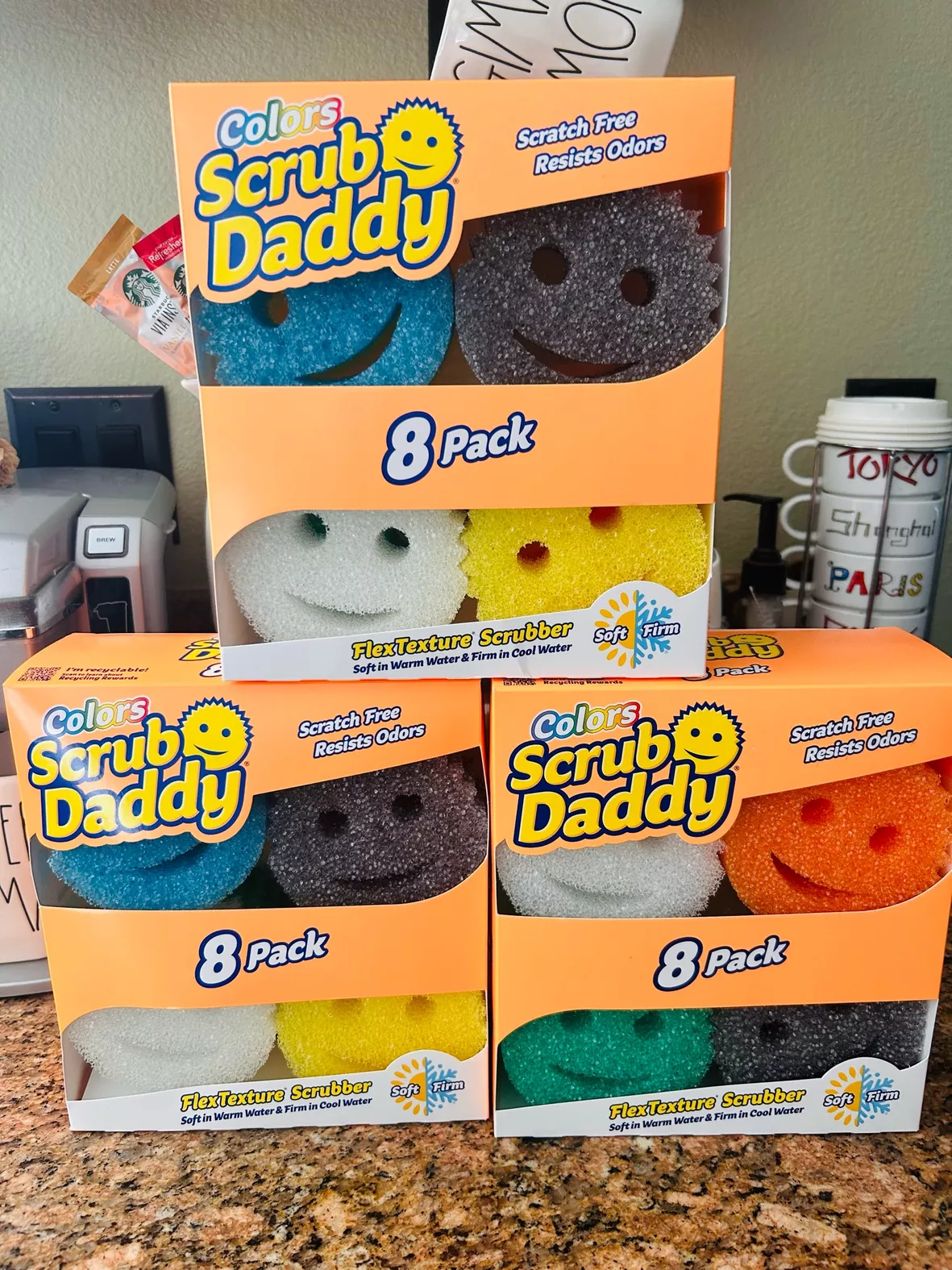 Scrub Mommy Set of 8 Double Sided Multi Color Sponge Set 