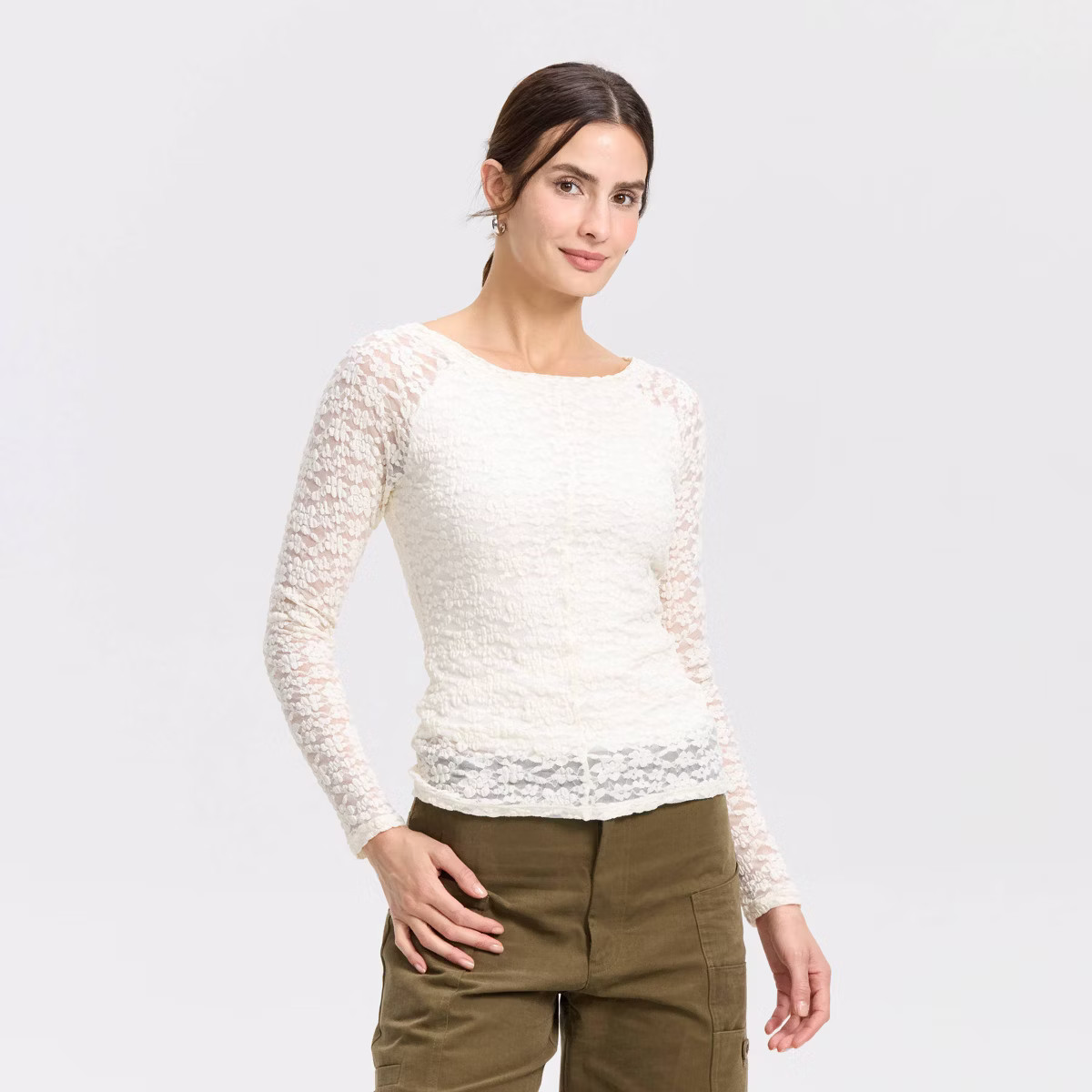 Women's Lace Layering Top - Universal Thread™ | Target