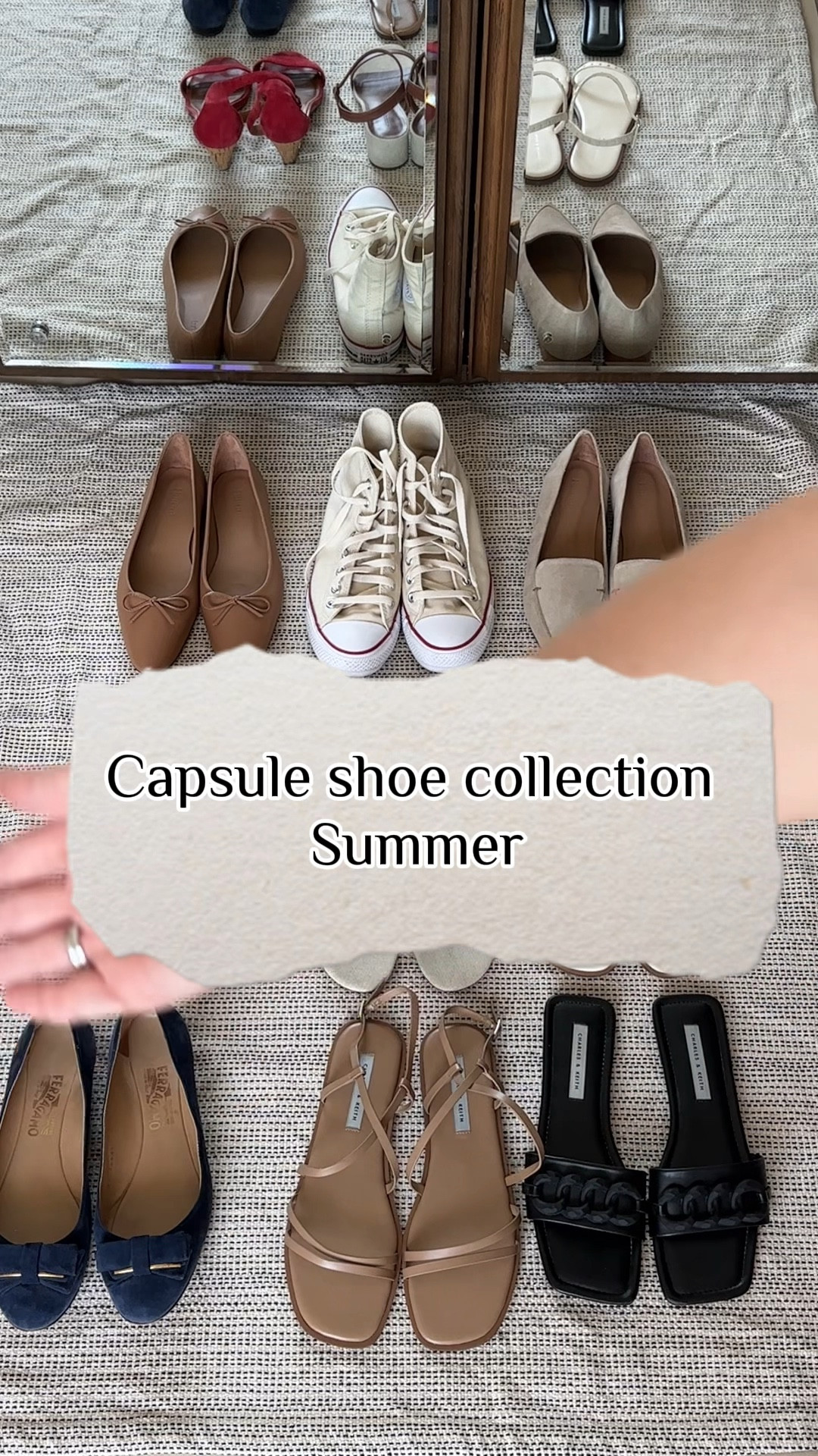 My capsule shoe collection 📌 Save for references and inspiration 🫶

Loafers @flattered 
Sneakers @converse 
Ballet flats @flattered 
Flat Sandals @charleskeithofficial 
Heeled Sandals @charleskeithofficial 
Wedge Sandals @torryburch (old)
Slides @charleskeithofficial 
Neutral color sandals @charleskeithofficial 
Blue ballet flats @ferragamo (old)
.
.
Shoe collection, capsule shoes, capsule wardrobe, minimal wardrobe

#shoelover #shoeaddict #shoecollection #capsulewardrobeblogger #loafers #balletflats #classicstyle #charlesandkeith #capsulewardrobe #capsulewardrobechallenge 

#LTKStyleTip #LTKWorkwear #LTKShoeCrush