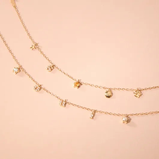 Confetti Custom Five Gold Charm Bracelet | Catbird