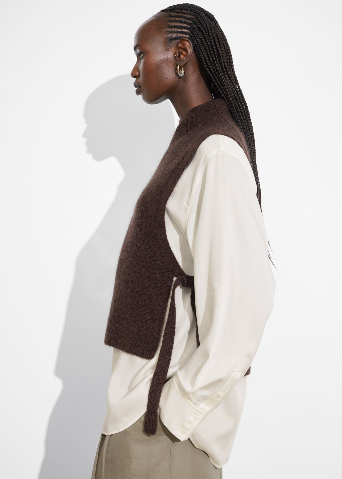 Wool Bib Collar - Brown | & Other Stories US