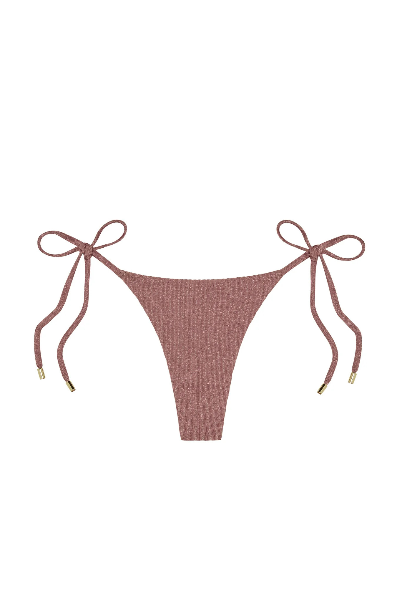 Palma Thong - Mauve Lurex Rib | Monday Swimwear