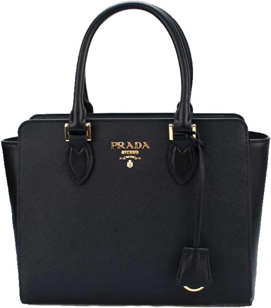Prada Women's Medium Saffiano Leather Shoulder Tote Handbag 1BA113 | Amazon (US)