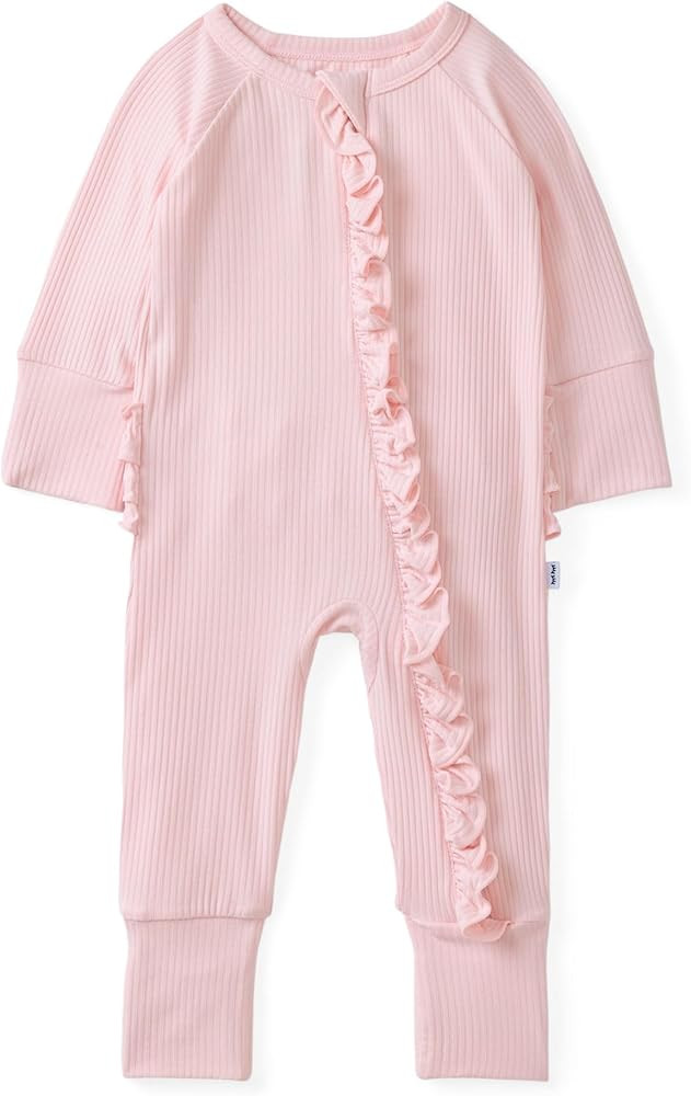 Little Sleepies Ruffle Zippy, Pajamas, Viscose from Bamboo Baby Pajamas, Girls Sleepers, 2-Way Zi... | Amazon (US)