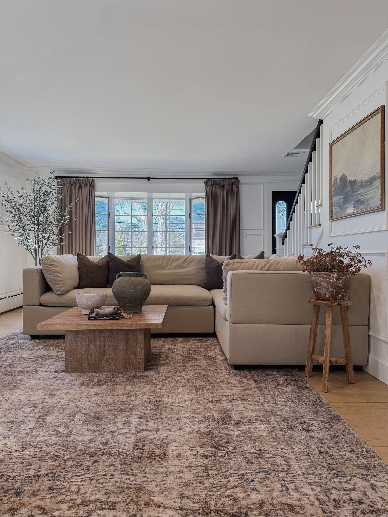 Neutral living room sectional and decor. Shown in birch performance brushed canvas fabric. 

pillows | coffee table | stool | planter | artificial stems | drapes | olive tree | vase

#LTKSaleAlert #LTKHome #LTKvlog