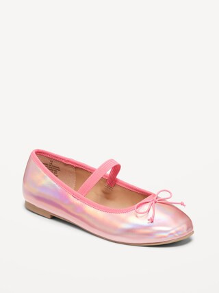 Shiny Metallic Ballet Flats for Girls | Old Navy (US)