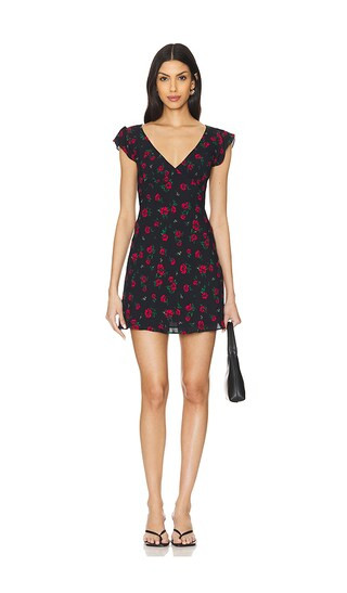 Lina Mini Dress in Black & Red | Revolve Clothing (Global)