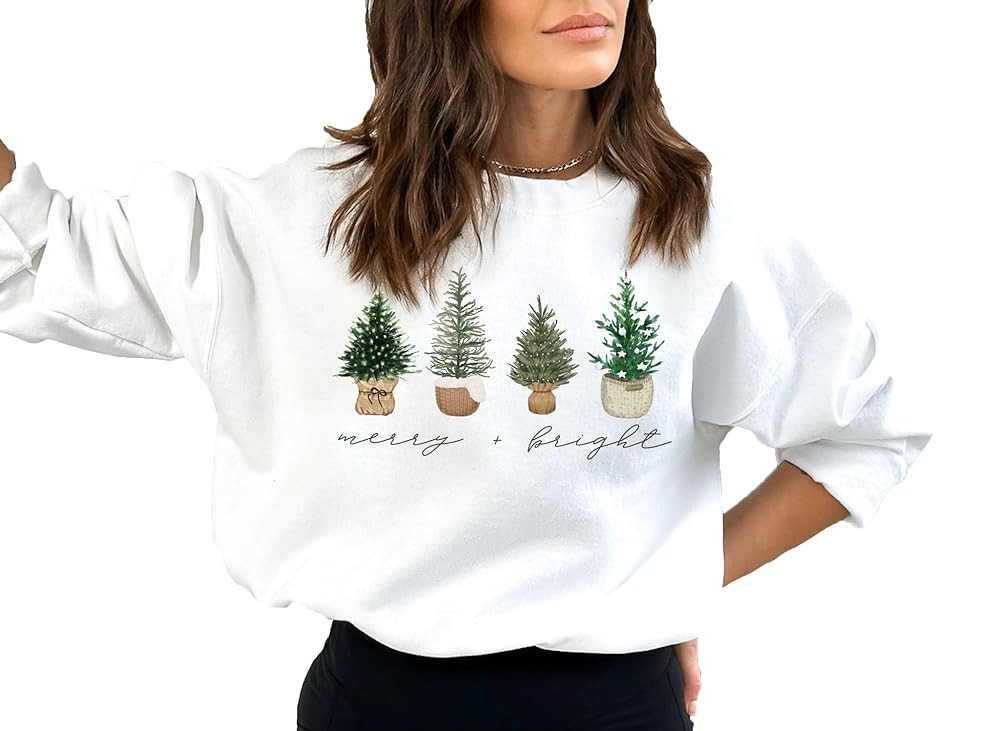 Up2ournecksinfabric Christmas Sweatshirt - Womens Xmas Outfit - Christmas Gift - Christmas Sweate... | Amazon (US)