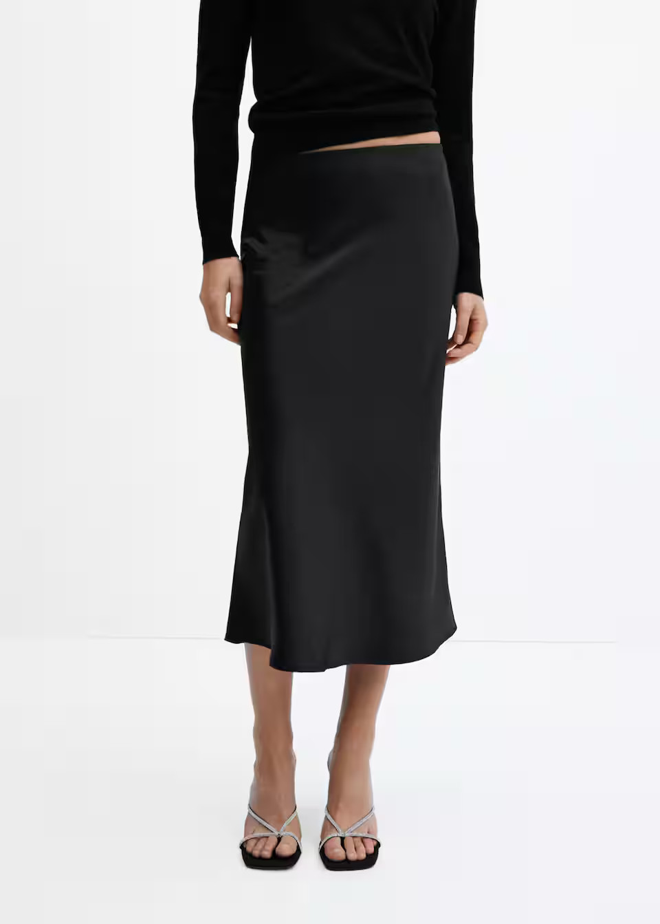 Midi satin skirt -  Women | Mango United Kingdom | MANGO (UK)