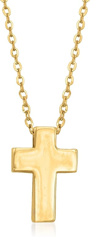 Ross-Simons 14kt Yellow Gold Cross Pendant Necklace | Amazon (US)