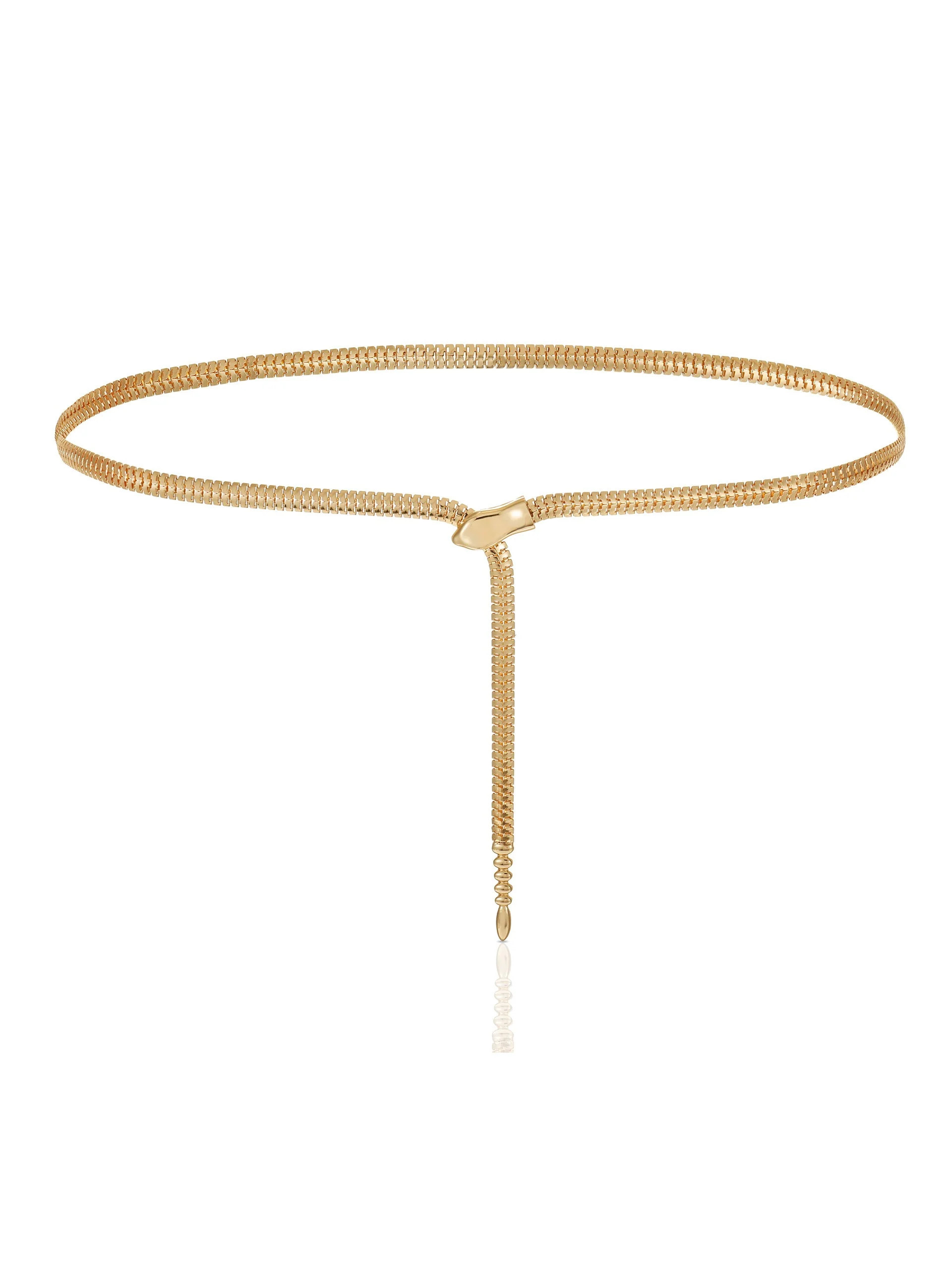 Wrap & Clip Dual-Wear Waist and Necklace Chain - Gold Tone / One Size | Ettika