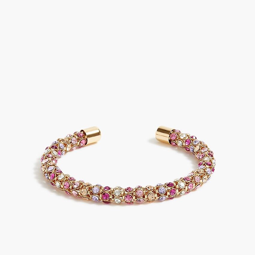 Pavé crystal cuff bracelet | J.Crew Factory