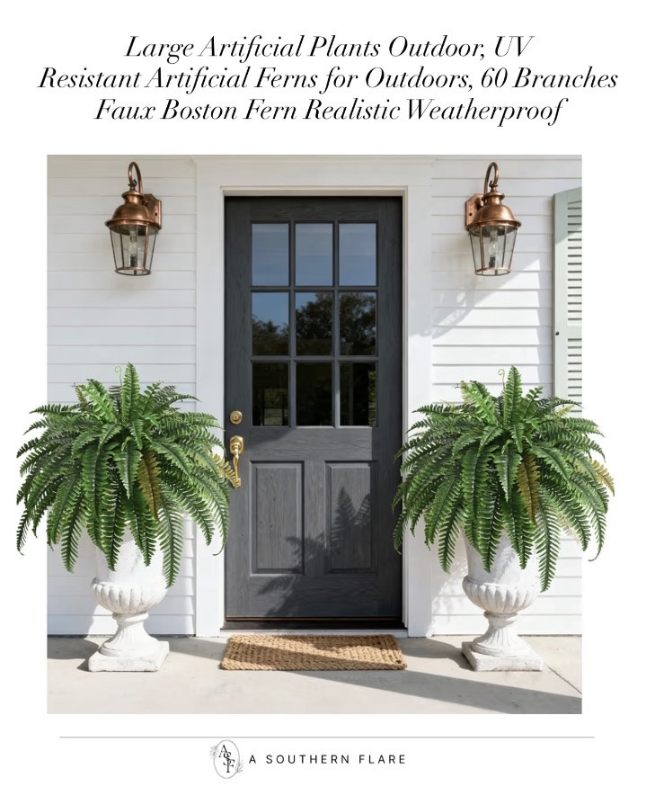 Brighten up your outdoor space with these beautiful plants and garden lights! Perfect for adding a touch of nature to your porch or backyard. #OutdoorDecor #GardenLights /Amazon Home