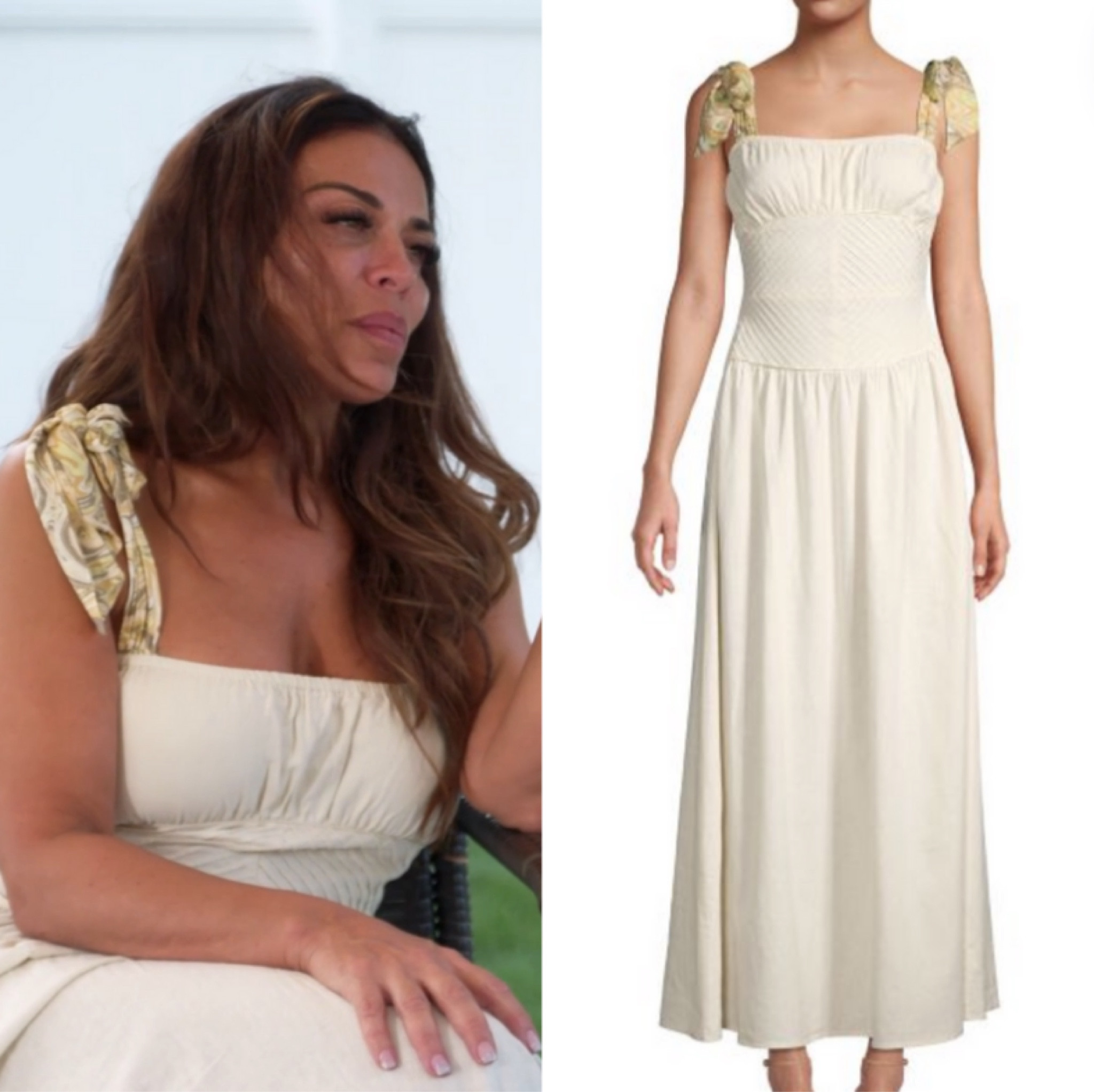 Dolores Catania’s White Tie Strap Dress 