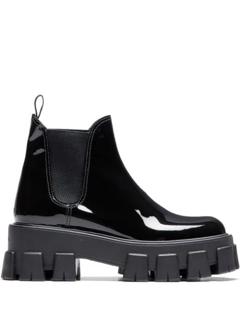 Prada Monolith Chelsea Boots - Farfetch | Farfetch (US)