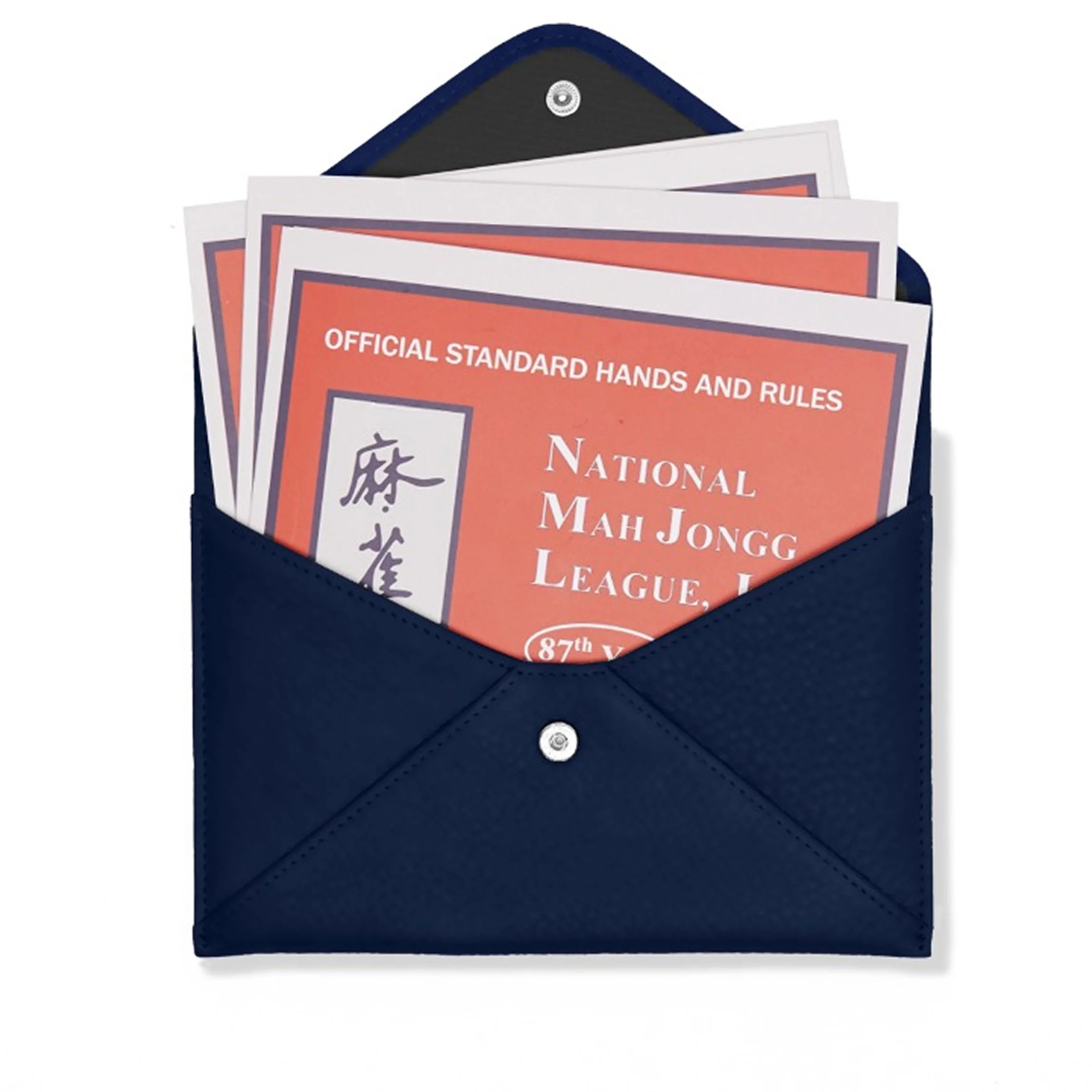 Mahjong Card Holder Navy Blue | Leatherology